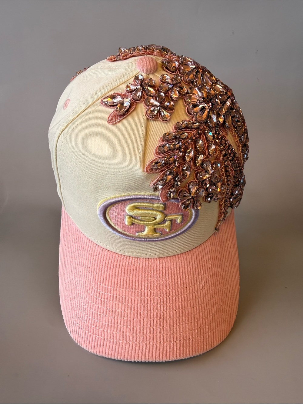 New Era Pink & Cream Embellished San Francisco Statement Cap